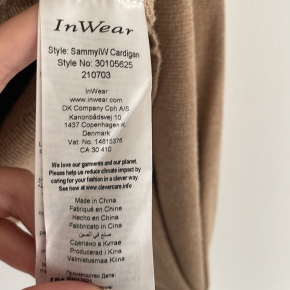 Beige Cropped Cardigan by InWear - Picture 5 of 5
